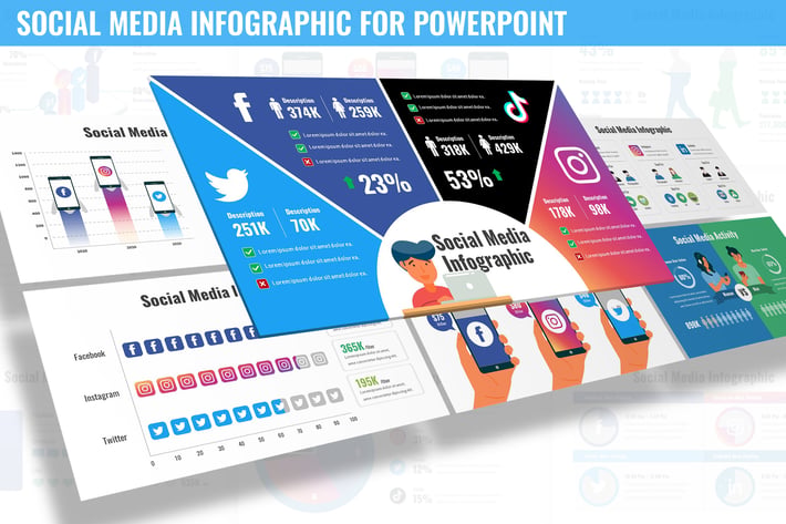 Social Media Infographic for Powerpoint