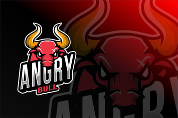 Angry Bull Esport Logo Template
