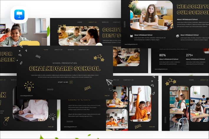Chalkboard School Keynote Presentation Template