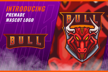Mad Red Bull - Mascot Esport Logo Template