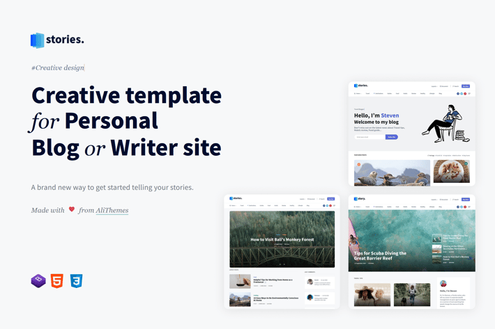 Stories - Creative Personal Blog HTML Template