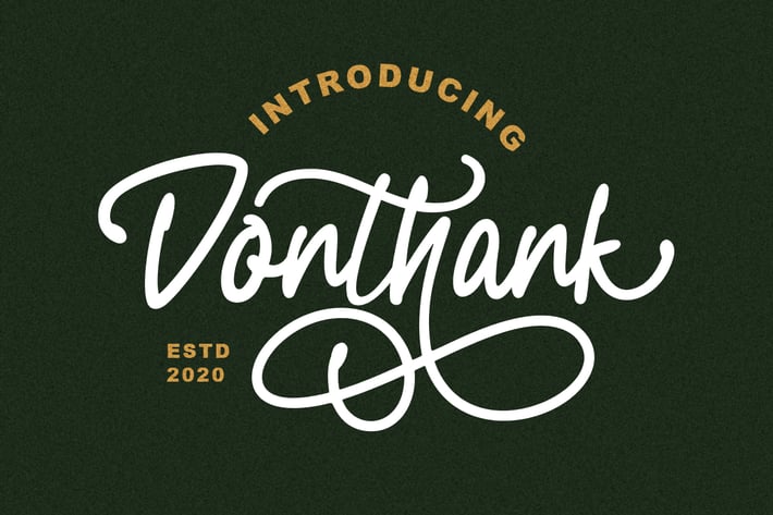 Donthank - Script Typeface