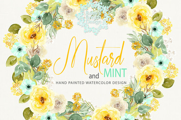 Mustard Wreath design