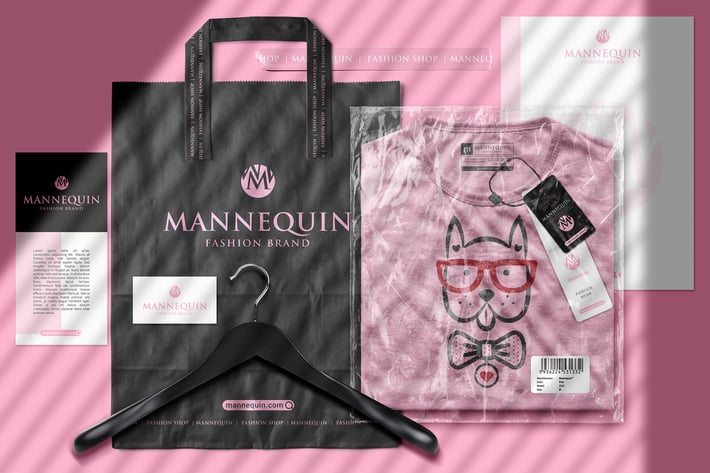 Packaged T-Shirt Scene  Mockup