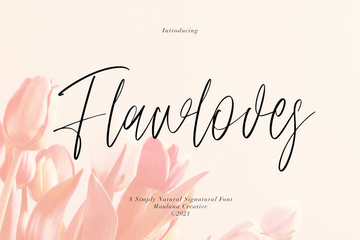 Flawloves Signature Font