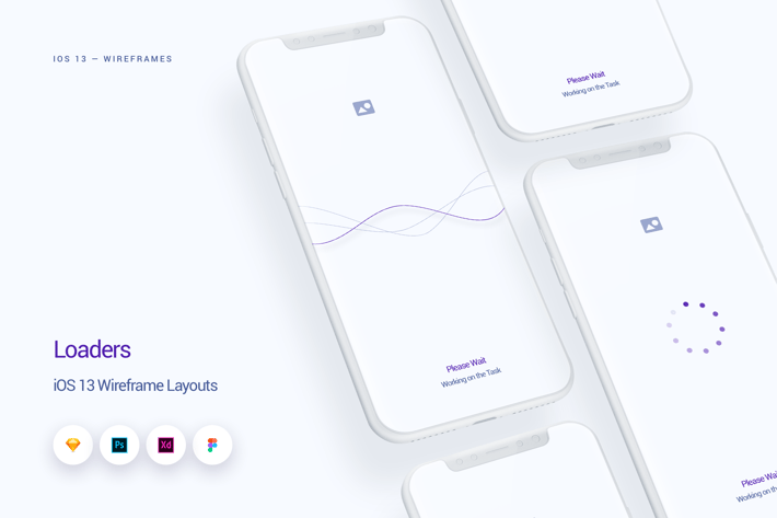 Loaders - iOS 13 Wireframe Kit