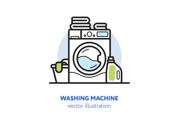 Washing machine vector illustration