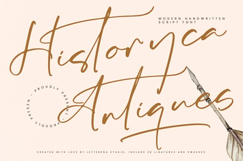 Historyca Antiques Modern Handwritten Script