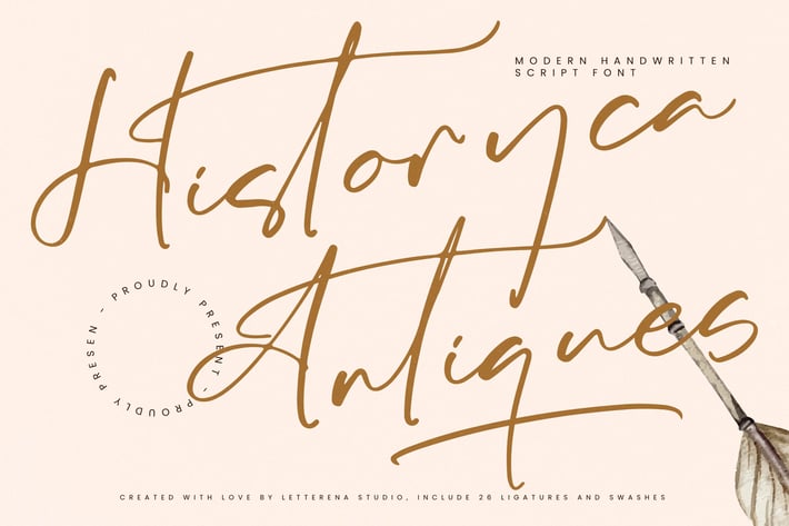 Historyca Antiques Modern Handwritten Script