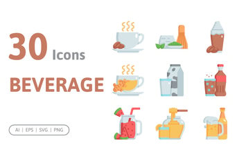 30 Beverage Icons