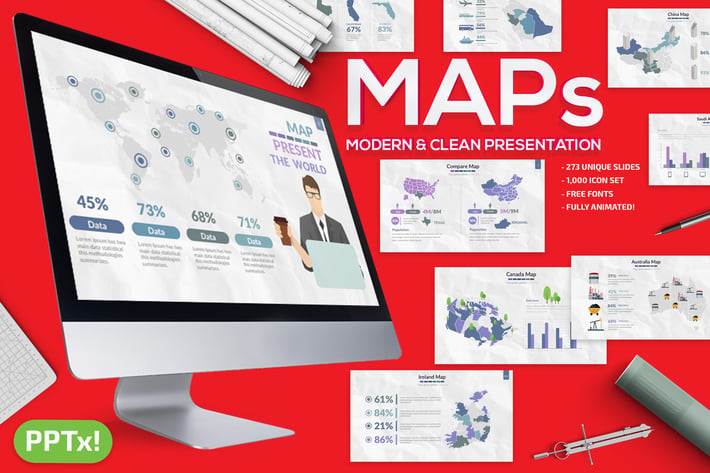 Map powerpoint template