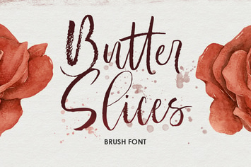 Butter Slices - Brush Font