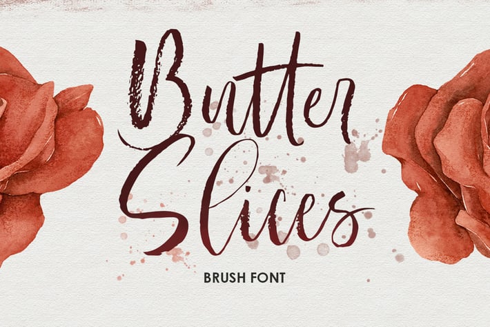 Butter Slices - Brush Font