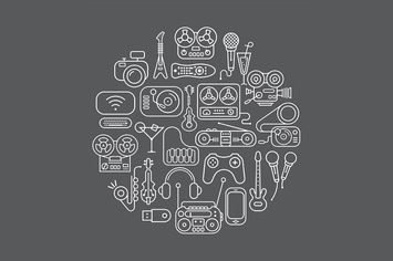Entertainment Icons round shape vector artwork