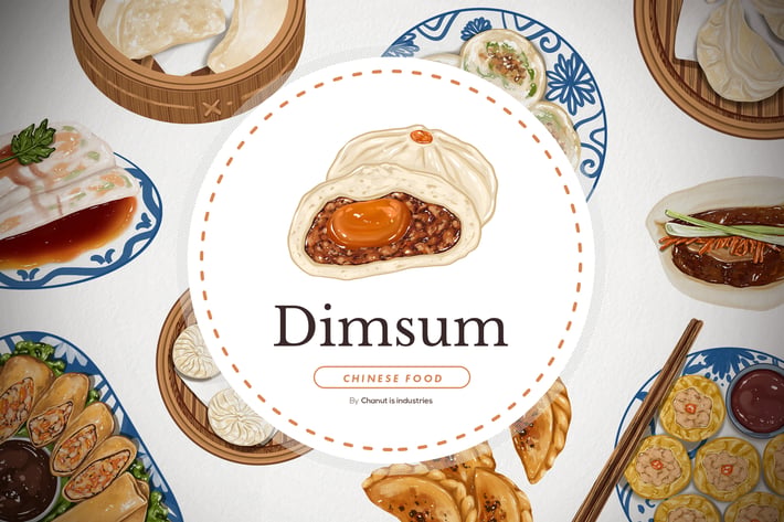 Dimsum Chinese food - Illustration elements