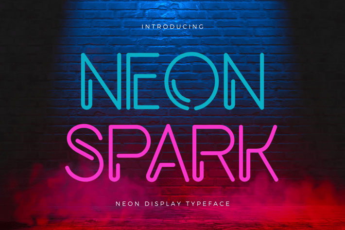 Neon Spark - Y2k Neon Font