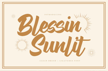 Blessin Sunlit - Clean Brush Ligatures Font