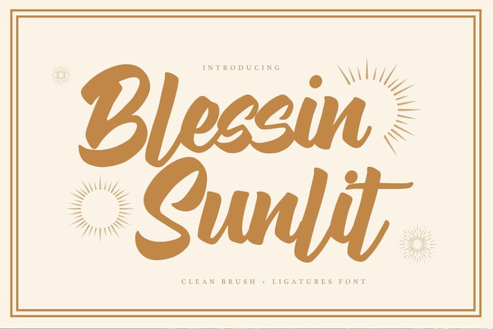 Blessin Sunlit - Clean Brush Ligatures Font