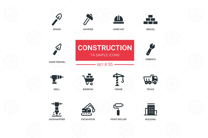 Industrial concept - line design icons set