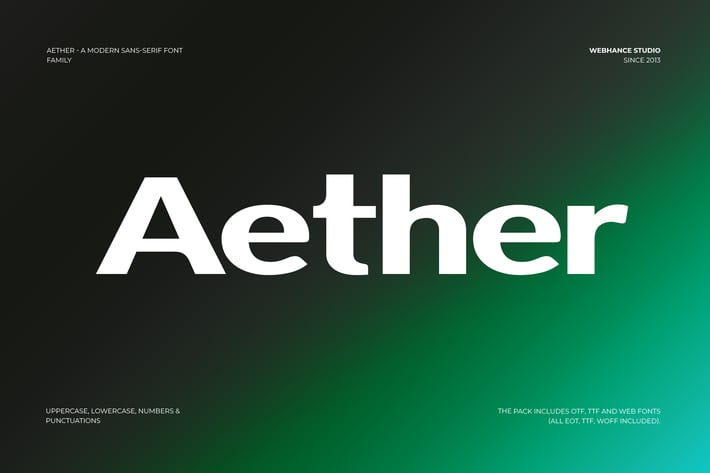 Aether - Modern Sans-Serif Font