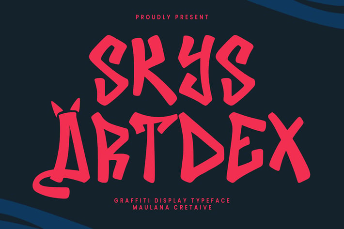Skys Artdex Graffiti Display Font