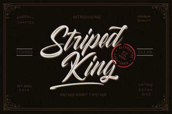 Striped King Vintage Business Font