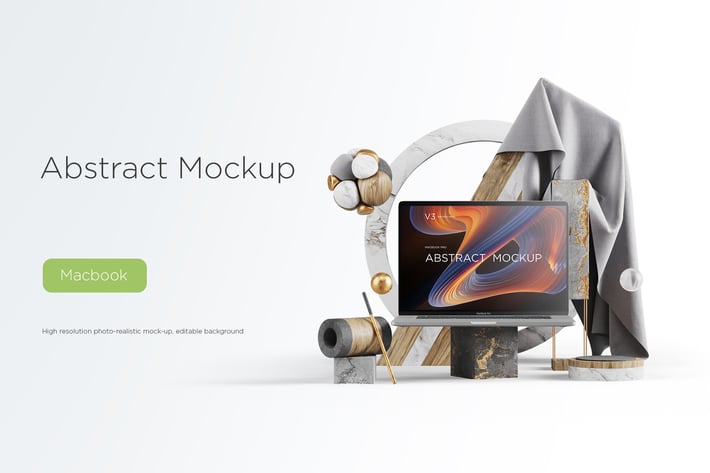 Abstract Mockup Macbook Pro Max vol.03