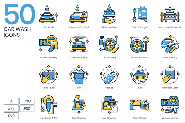 Car Wash Icons