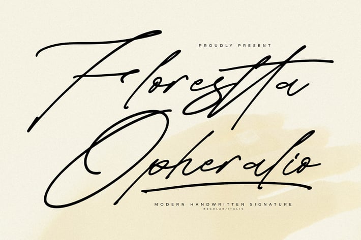 Florestta Opheralio Modern Handwritten Font 