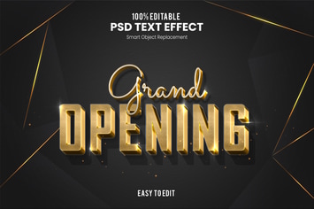Grand Opening - Elegant 3D PSD Text Effect