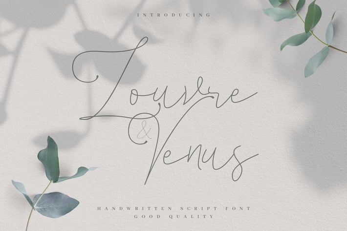Louvre and Venus - Romantic Signature Font