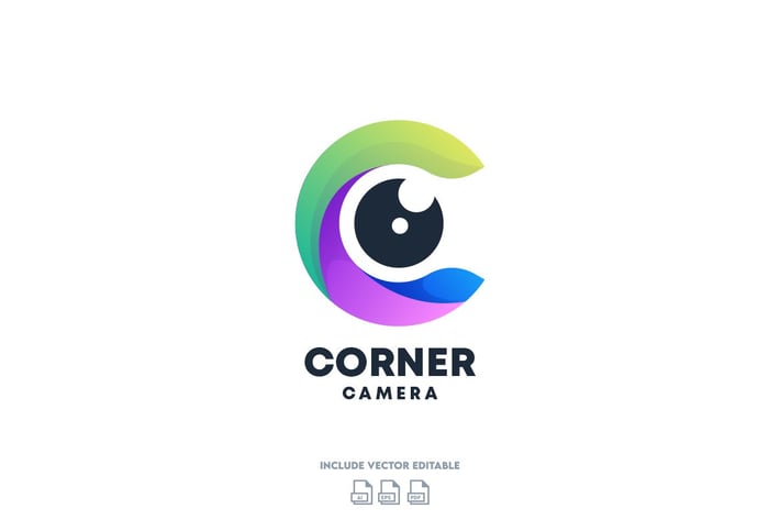 Abstract Letter C Camera Logo Design