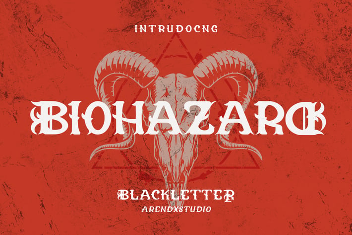 Biohazard - Blackletter Font