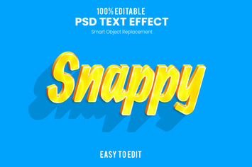 SNAPPY - 3D Text Effect PSD