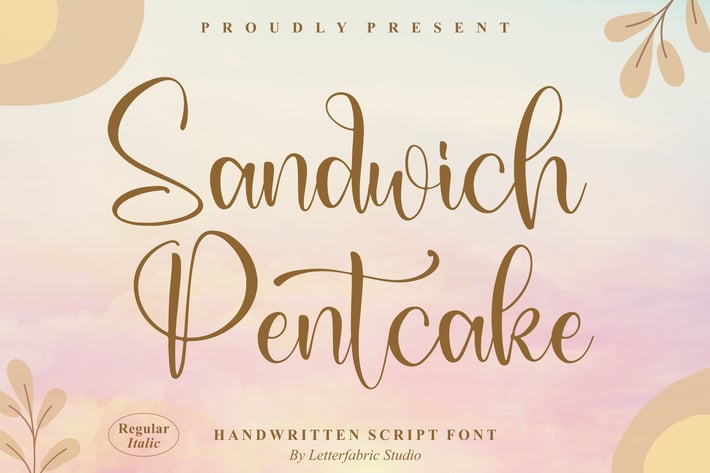 Sandwich Pentcake Handwritten Script Font