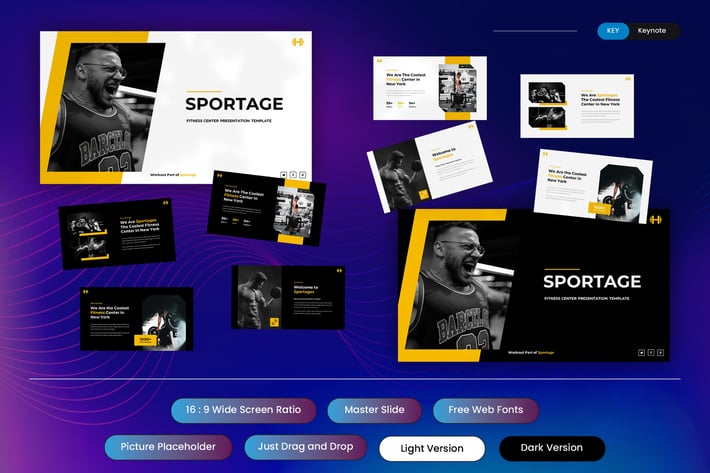 Sportage - Fitness Center Keynote Template