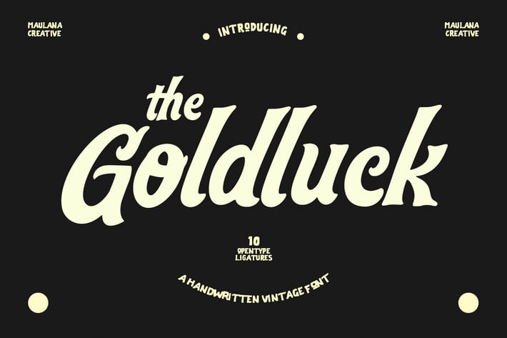 Goldluck Handwritten Rustic Vintage Font