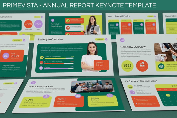 Primevista - Annual Report Keynote Template