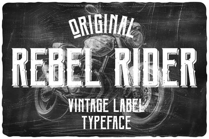 Rebel Rider Vintage Label Font