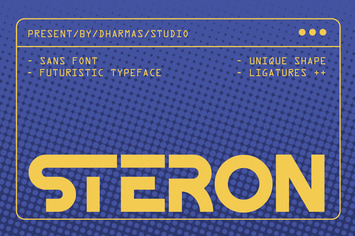 Steron - Futuristic Font