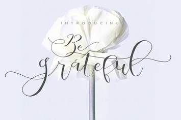 Be Grateful Script wedding Signature