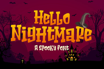 Hello Nightmare a Spooky Font