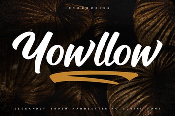Yowllow | Brush Handlettering Script Font