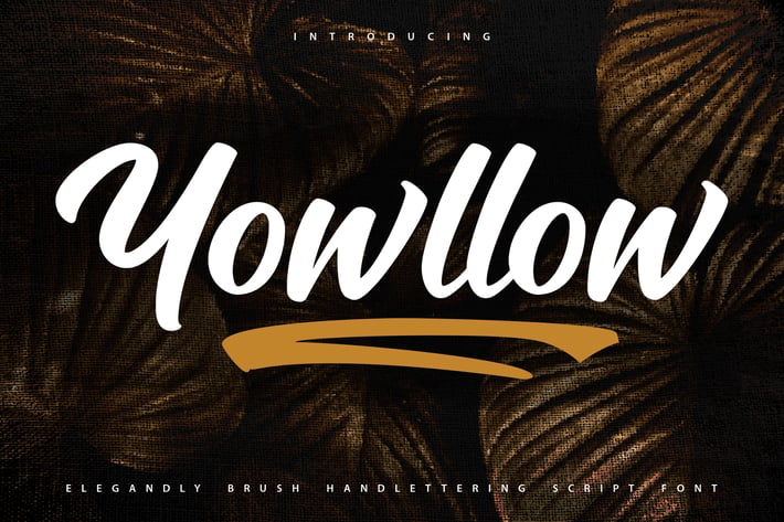 Yowllow | Brush Handlettering Script Font