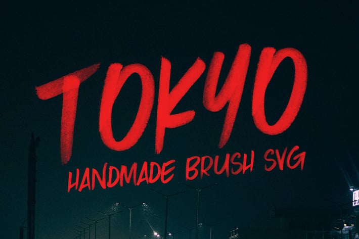 Tokyo Brush & SVG Font