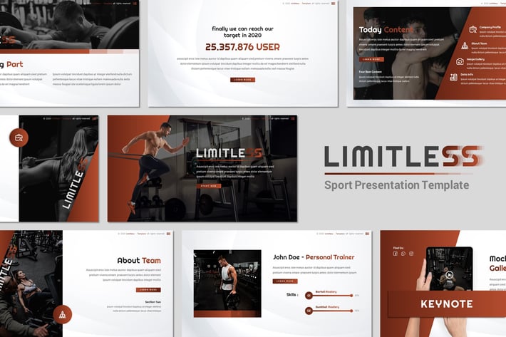 Limitless - Sport Keynote Template
