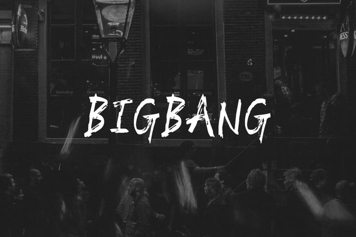 BIGBANG - Handmade Brush Font for Grafitti Display