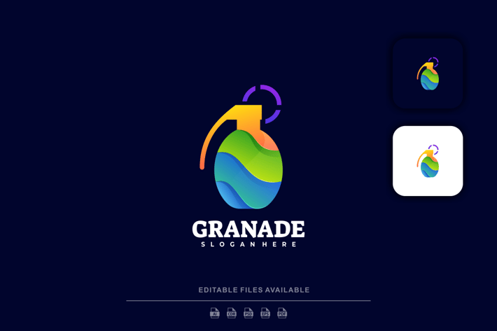 Grenade Gradient Colorful Logo