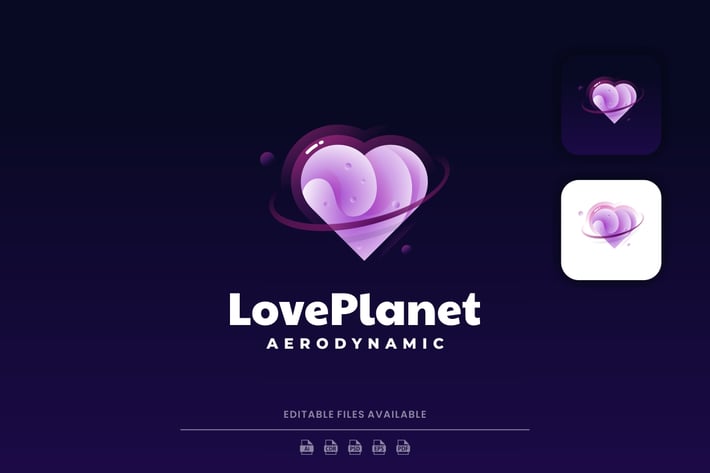 Love Planet Gradient Logo