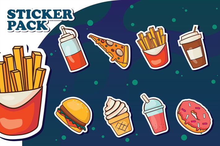 Fast Food Stickers